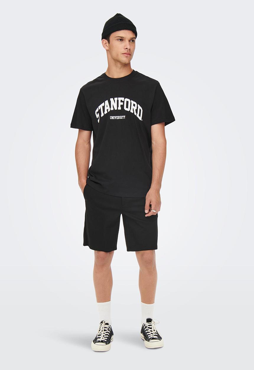 Only & Sons - Onsjake reg stanford short sleeve tee - black