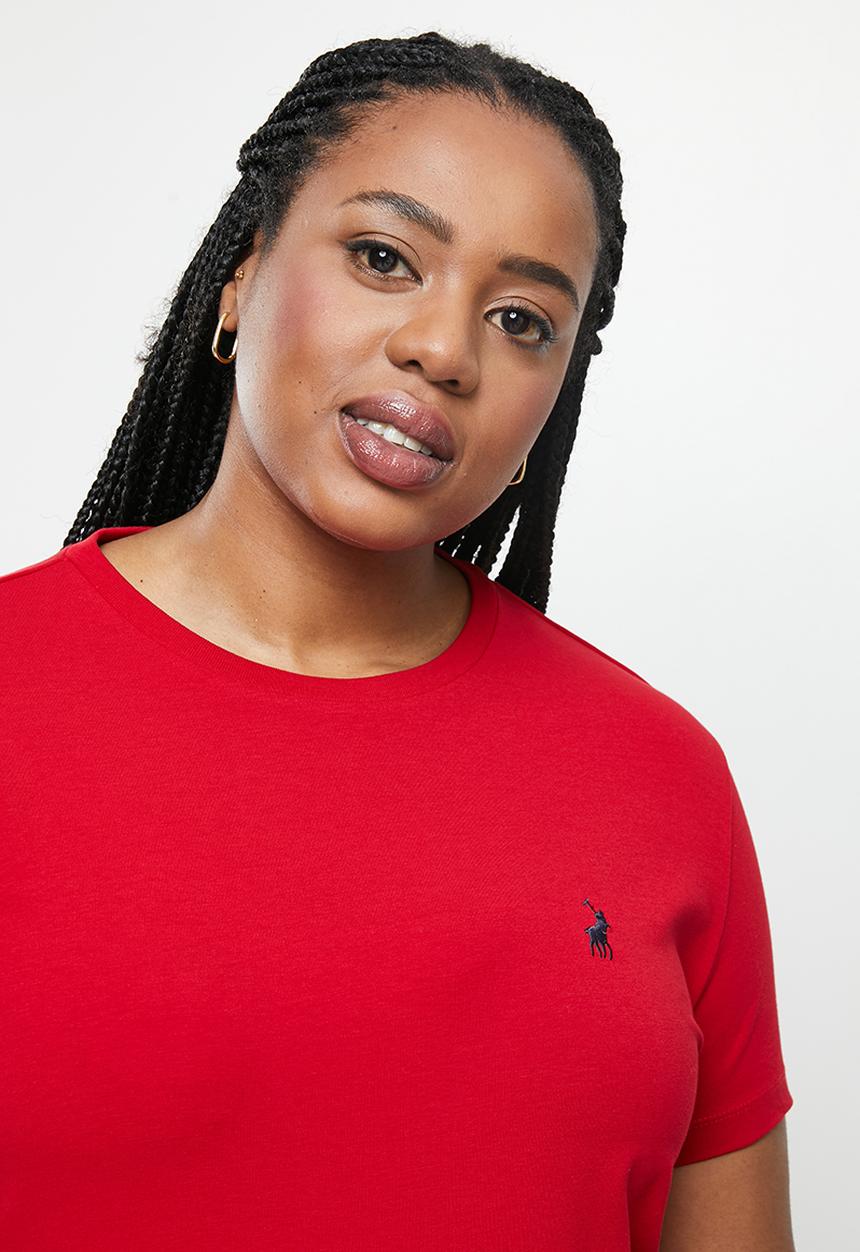 POLO - Plus allie basic short sleeve  essential crew neck t-shirt - red