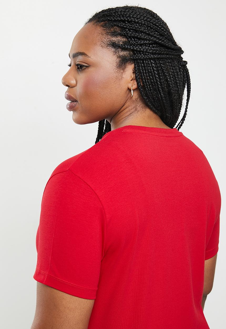 POLO - Plus allie basic short sleeve  essential crew neck t-shirt - red