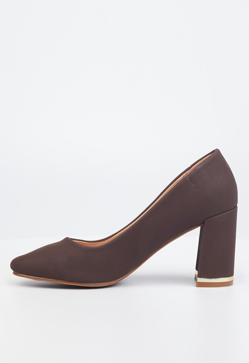 Butterfly Feet - Kiara 1 court block heel - chocolate