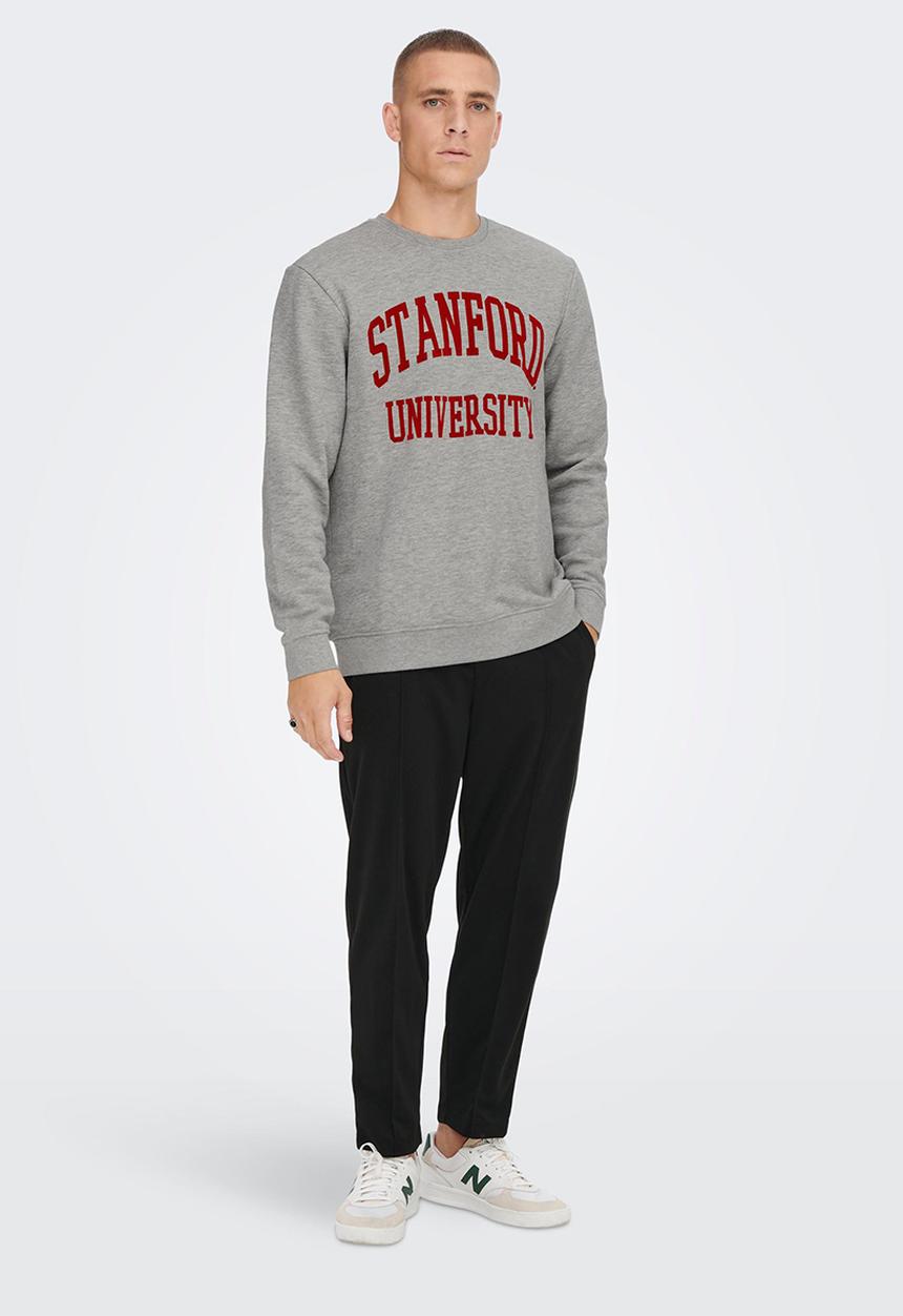 Only & Sons - Onsdylan reg stanford crew sweat - light grey