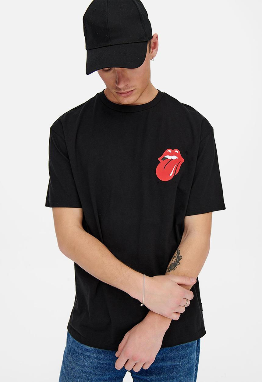 Only & Sons - Onsfred rlx stones short sleeve tee - black