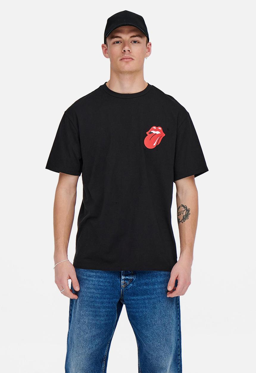 Only & Sons - Onsfred rlx stones short sleeve tee - black