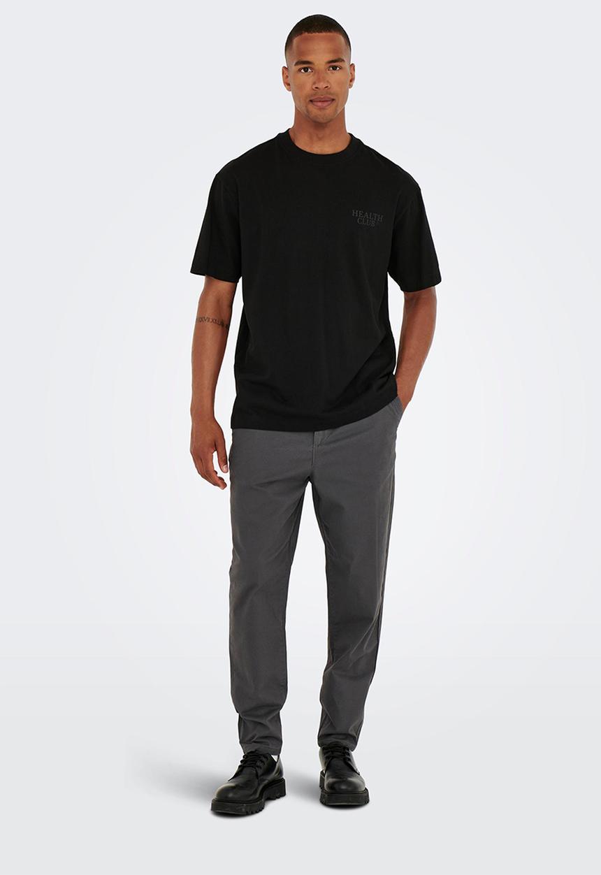 Only & Sons - Onsfred rlx fb club print short sleeve tee - black