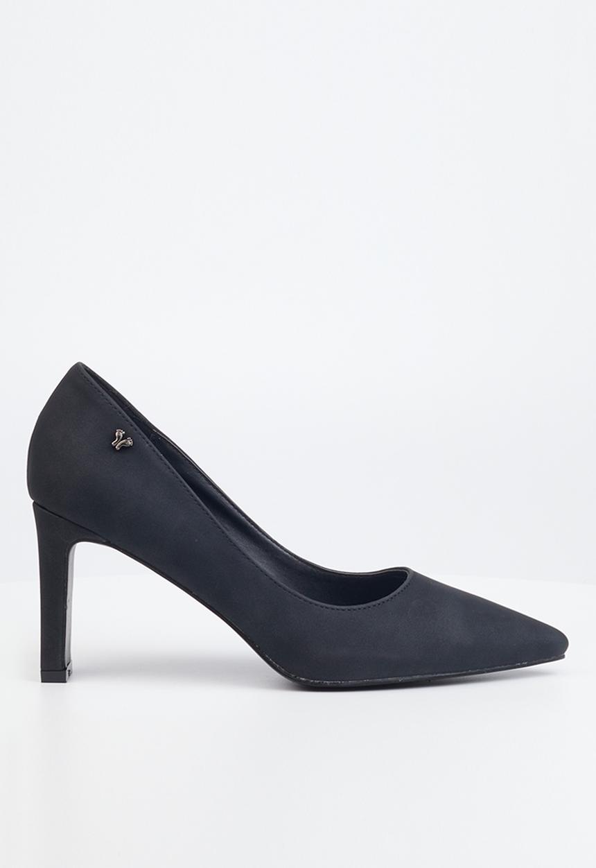 Butterfly Feet - Lena 1 barely there court block heel - black