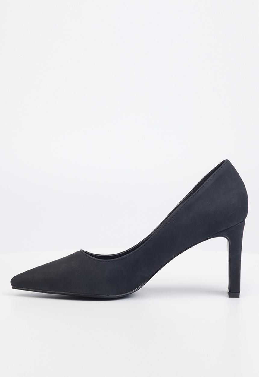 Butterfly Feet - Lena 1 barely there court block heel - black