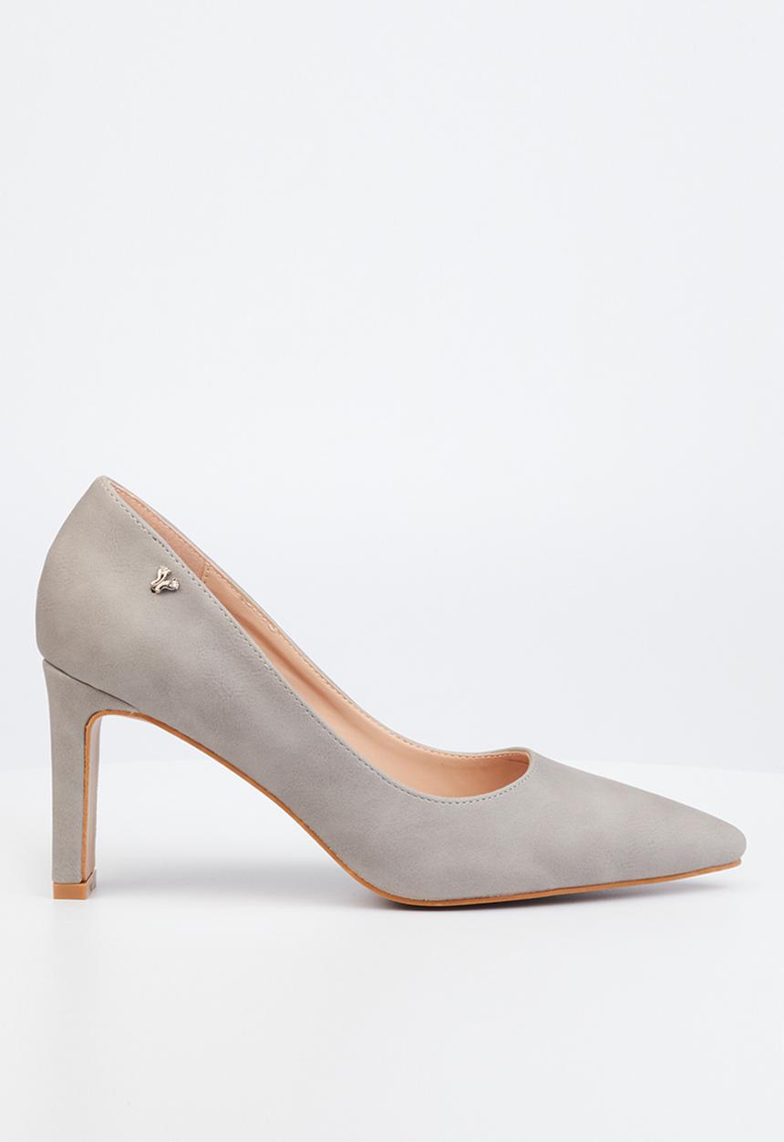 Butterfly Feet - Lena 1 barely there court block heel - grey