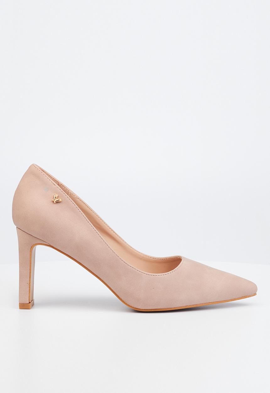 Butterfly Feet - Lena 1 barely there court block heel - pink