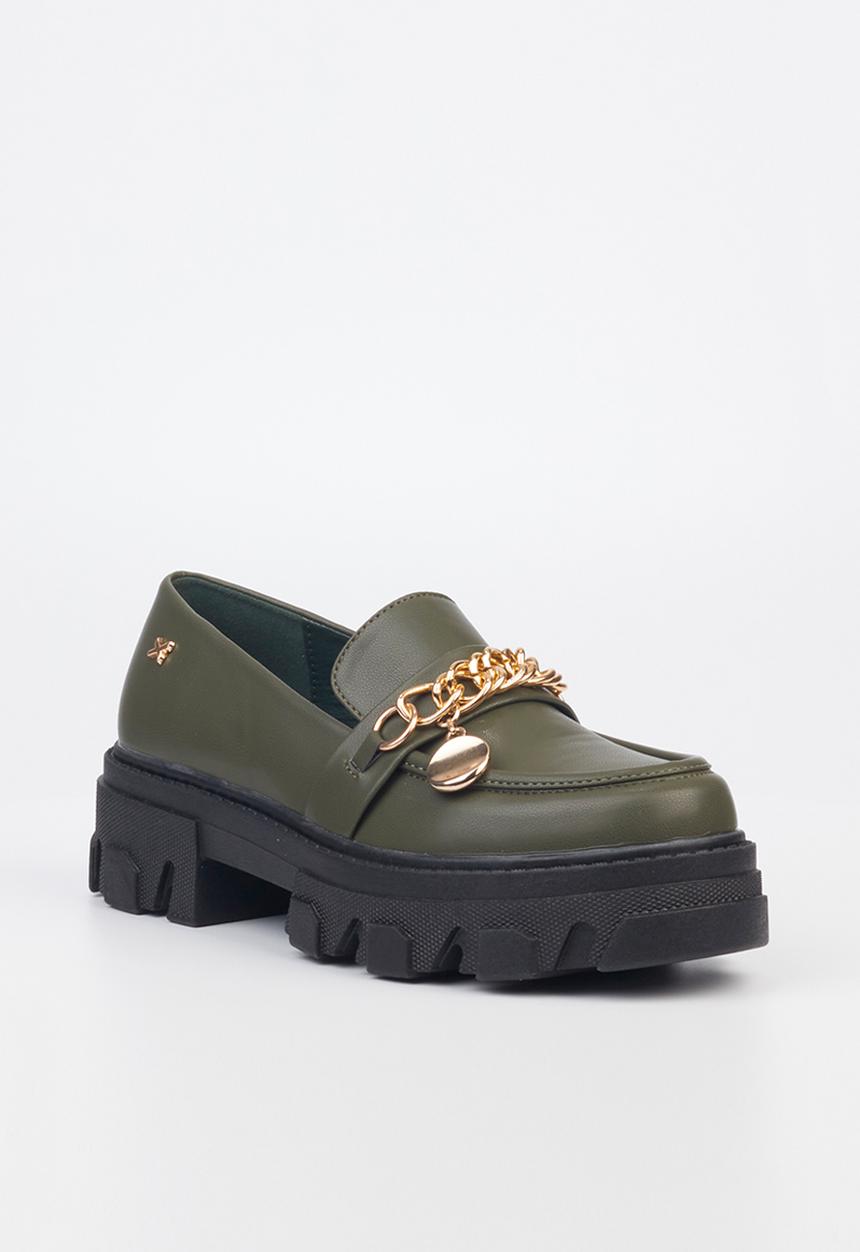 Rock & Co - Kulture 1 chunky lug sole loafer - olive