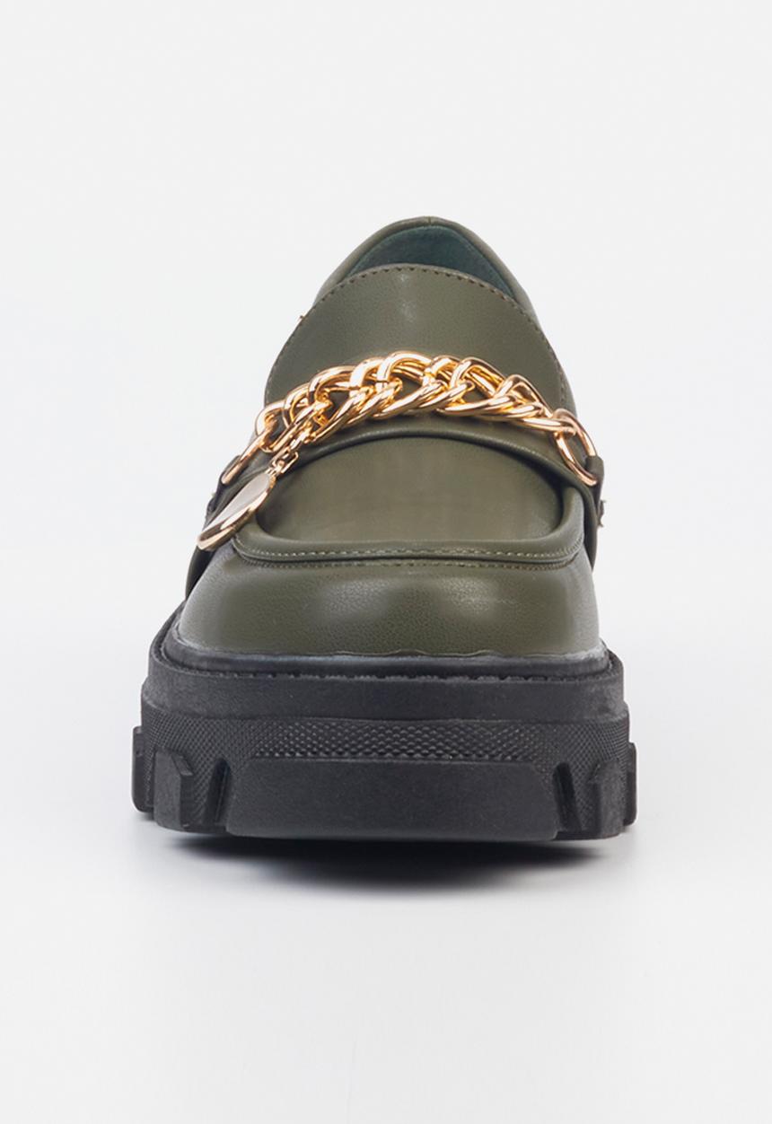 Rock & Co - Kulture 1 chunky lug sole loafer - olive