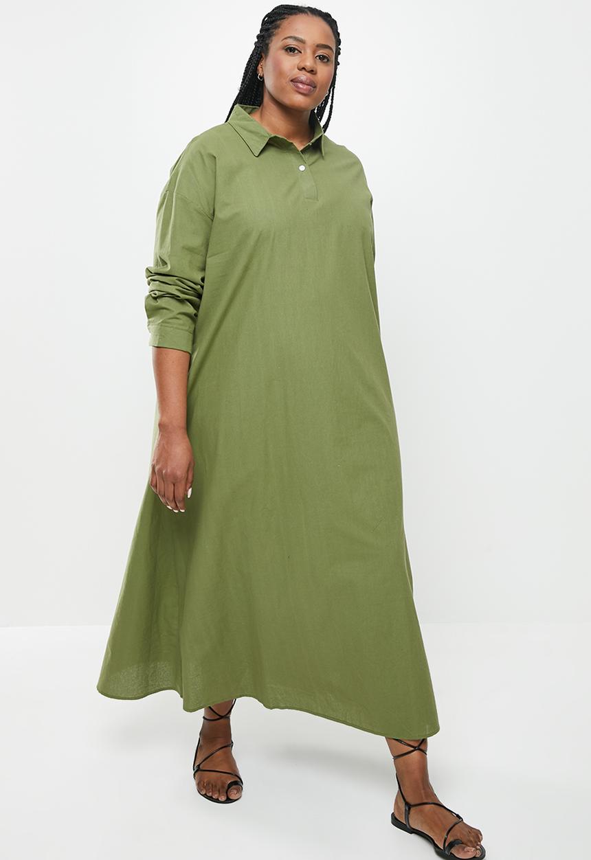 dailyfriday - Longline shirt dress - khaki