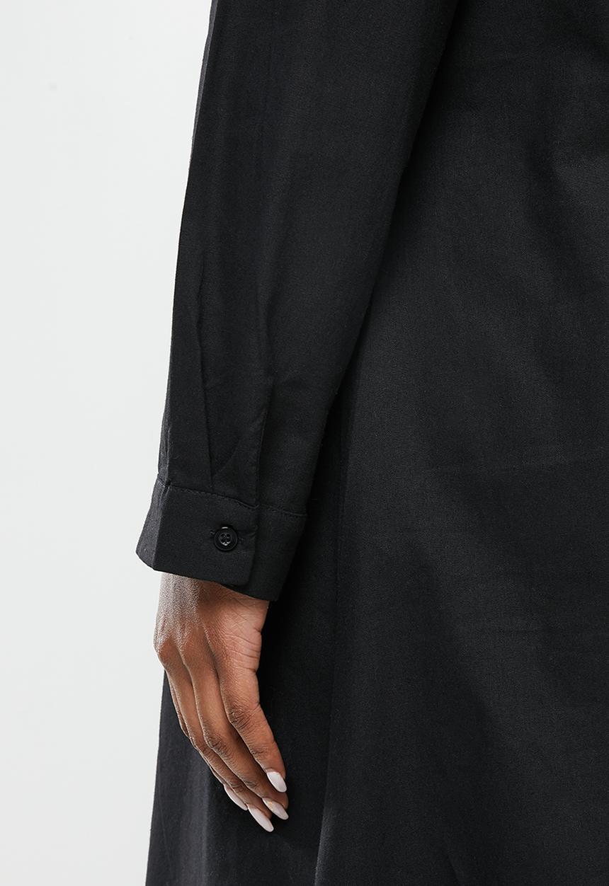 dailyfriday - Longline shirt dress - black