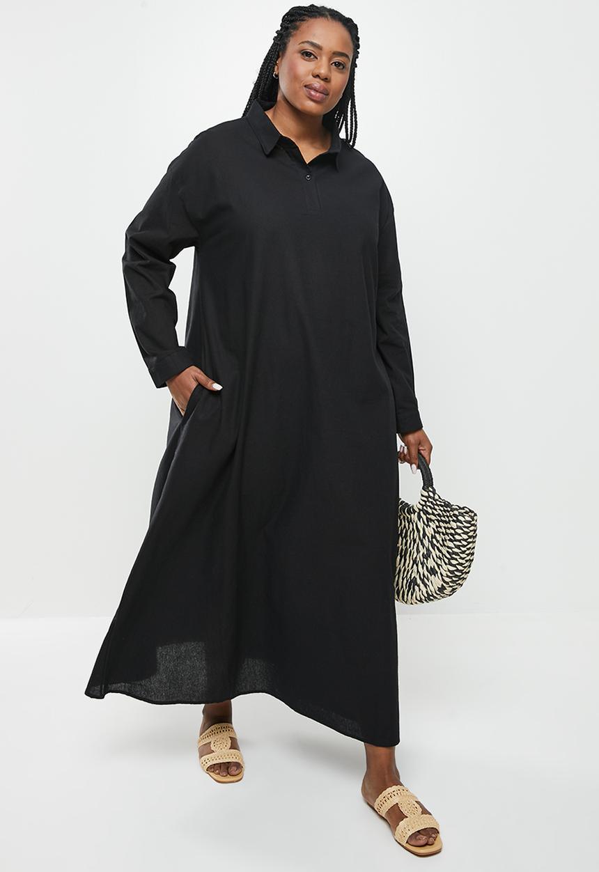 dailyfriday - Longline shirt dress - black
