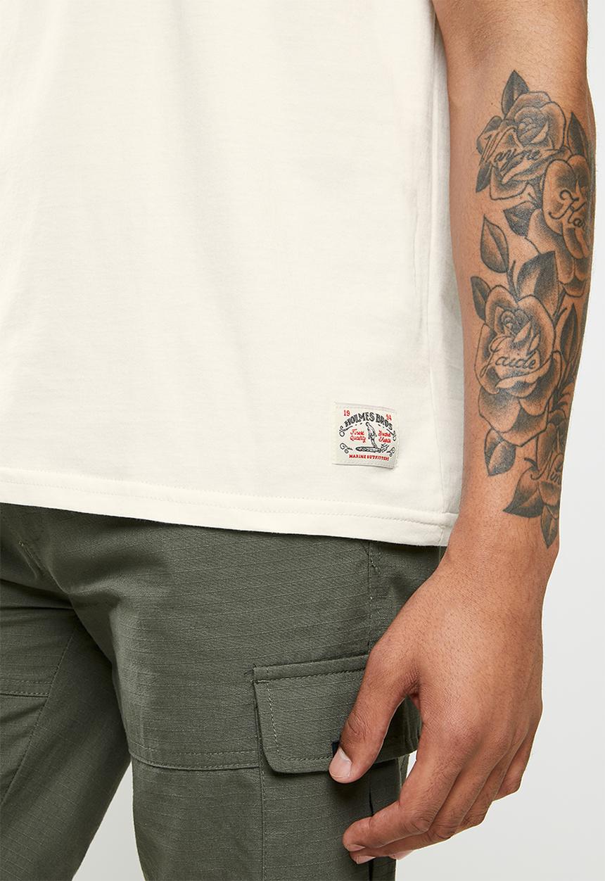 Holmes Bro's - Vintage surf  short sleeve tee - cloud dancer