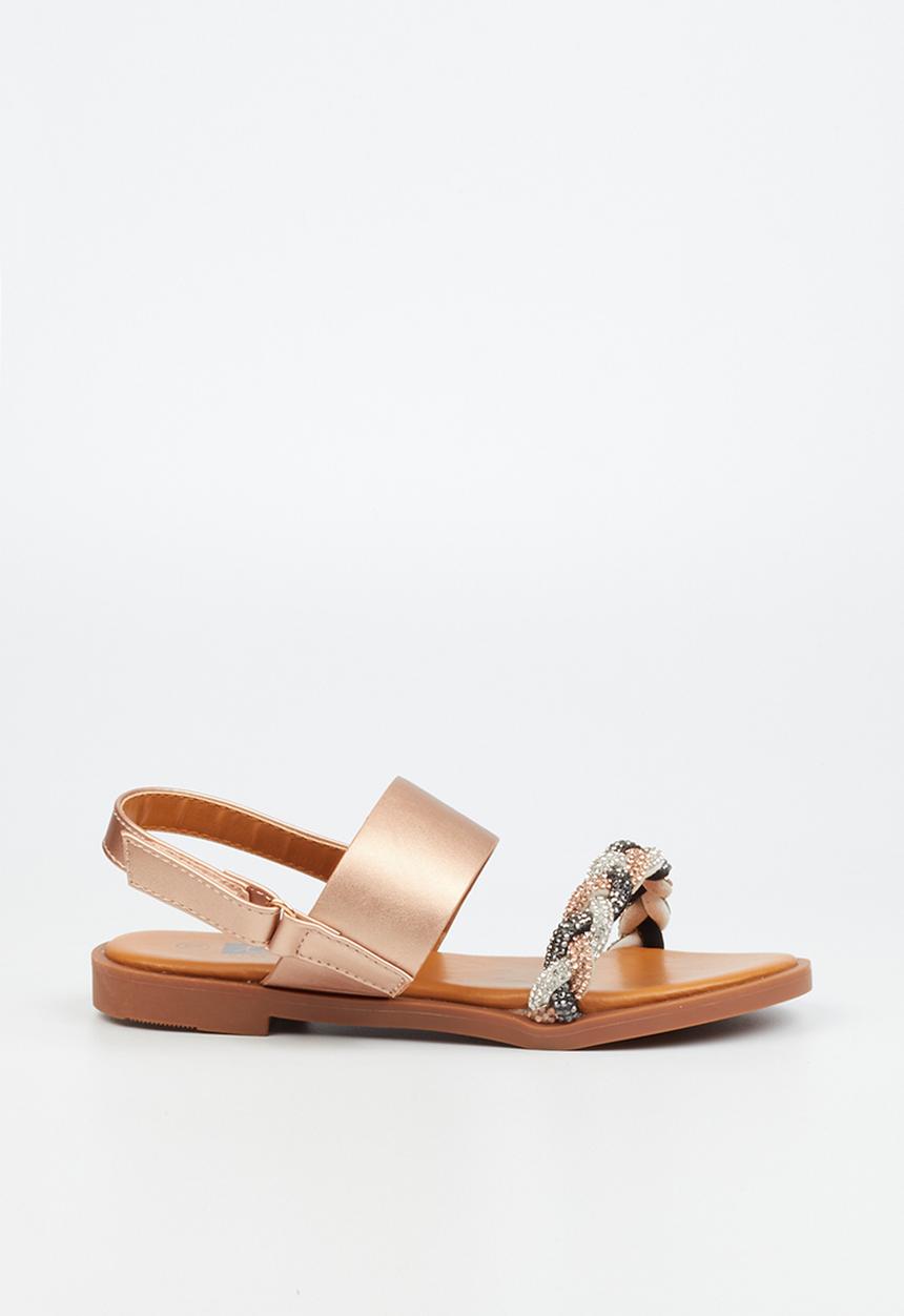 Little Miss Black - G-murano sandal - rose gold