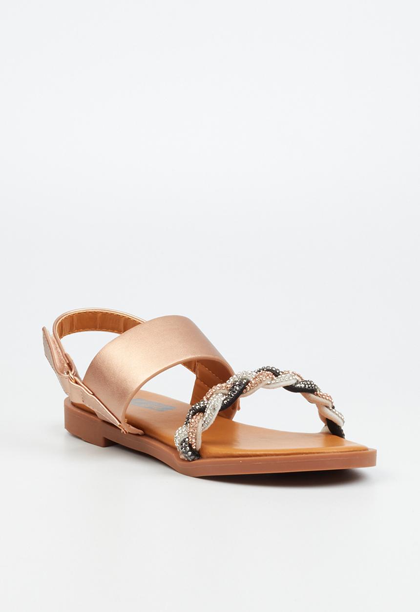 Little Miss Black - G-murano sandal - rose gold