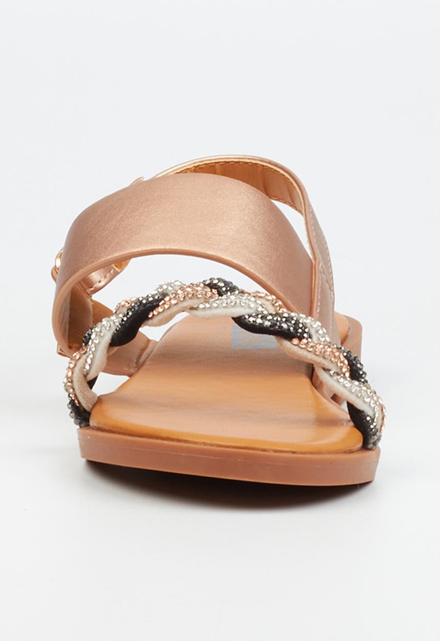 Little Miss Black - G-murano sandal - rose gold