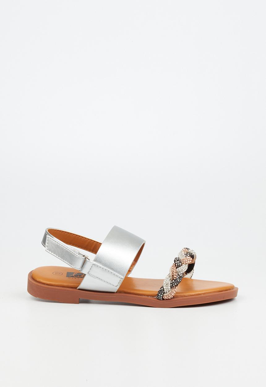 Little Miss Black - G-murano sandal - silver