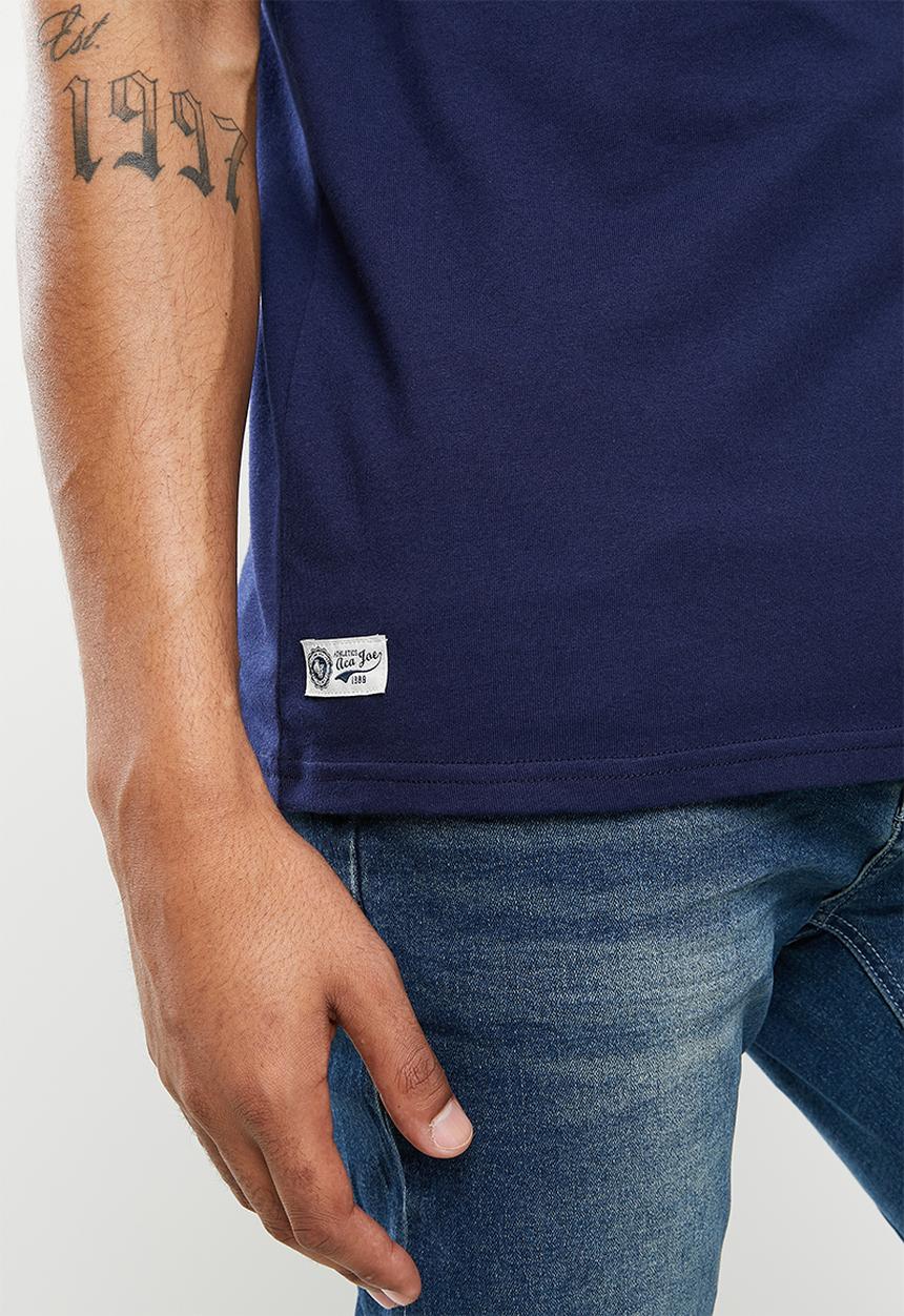 Aca Joe - Aca joe badge crew tee - navy