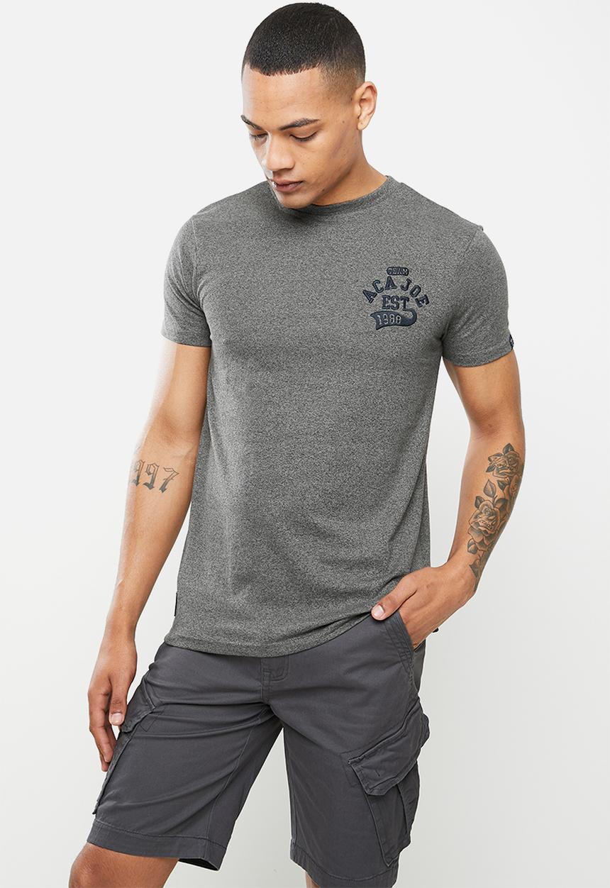 Aca Joe - Aca joe jasper left chest embroidered crew tee - castle rock