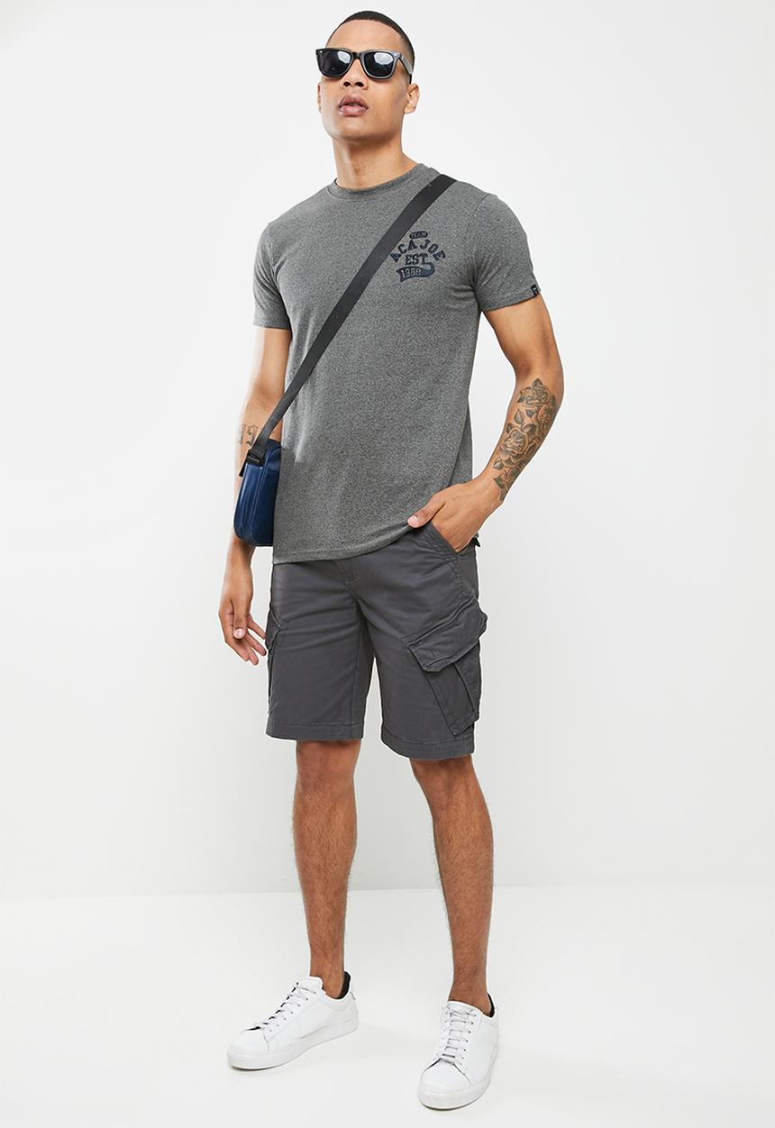 Aca Joe - Aca joe jasper left chest embroidered crew tee - castle rock
