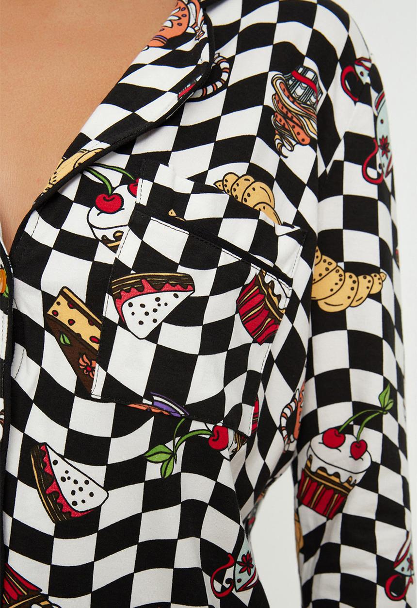 Trendyol - Checker print pajamas set - multi