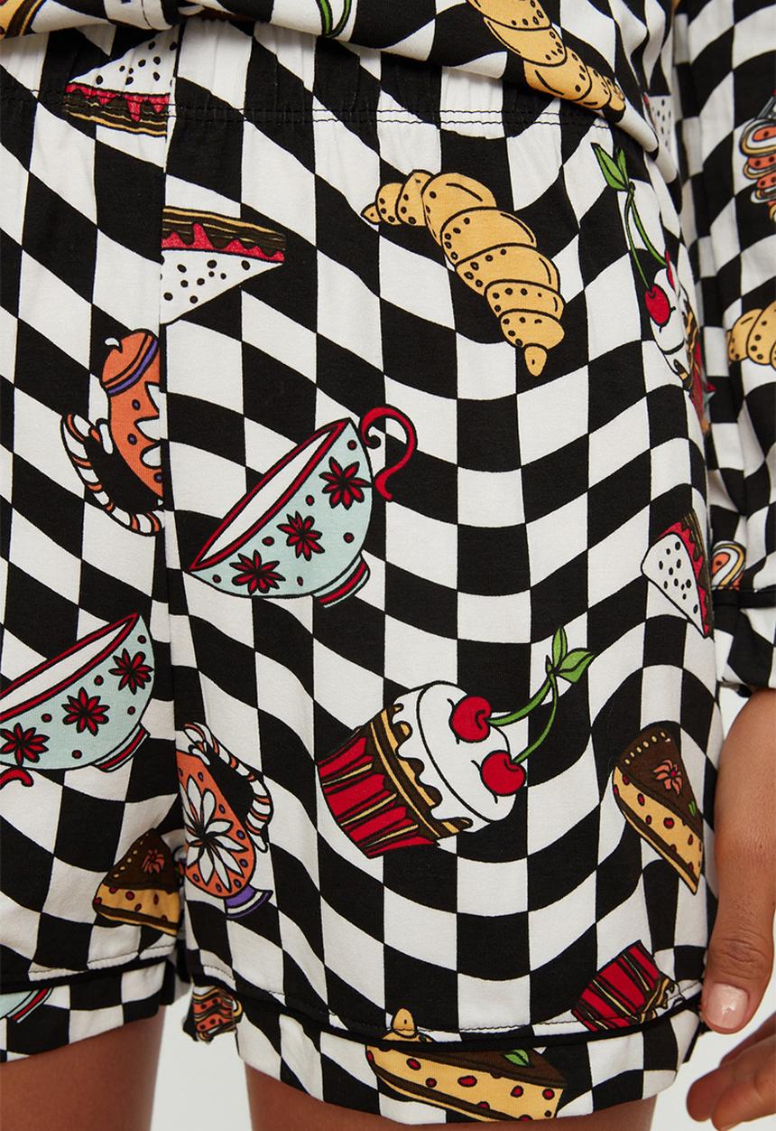 Trendyol - Checker print pajamas set - multi