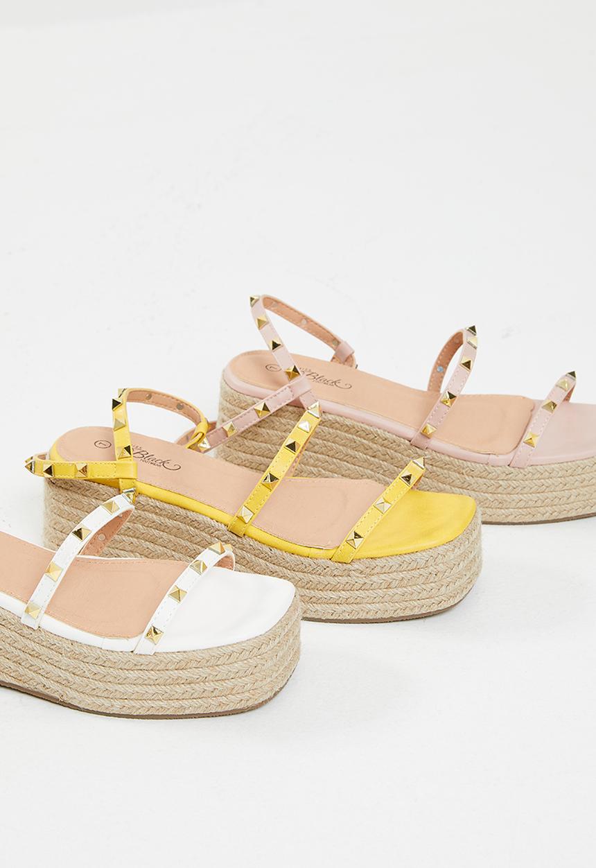 Miss Black - Shakira4 espadrille wedge heel - yellow