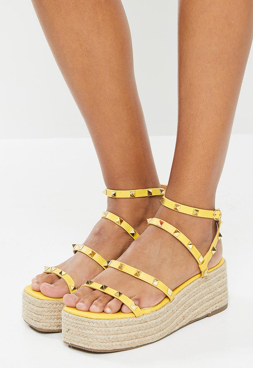 Miss Black - Shakira4 espadrille wedge heel - yellow