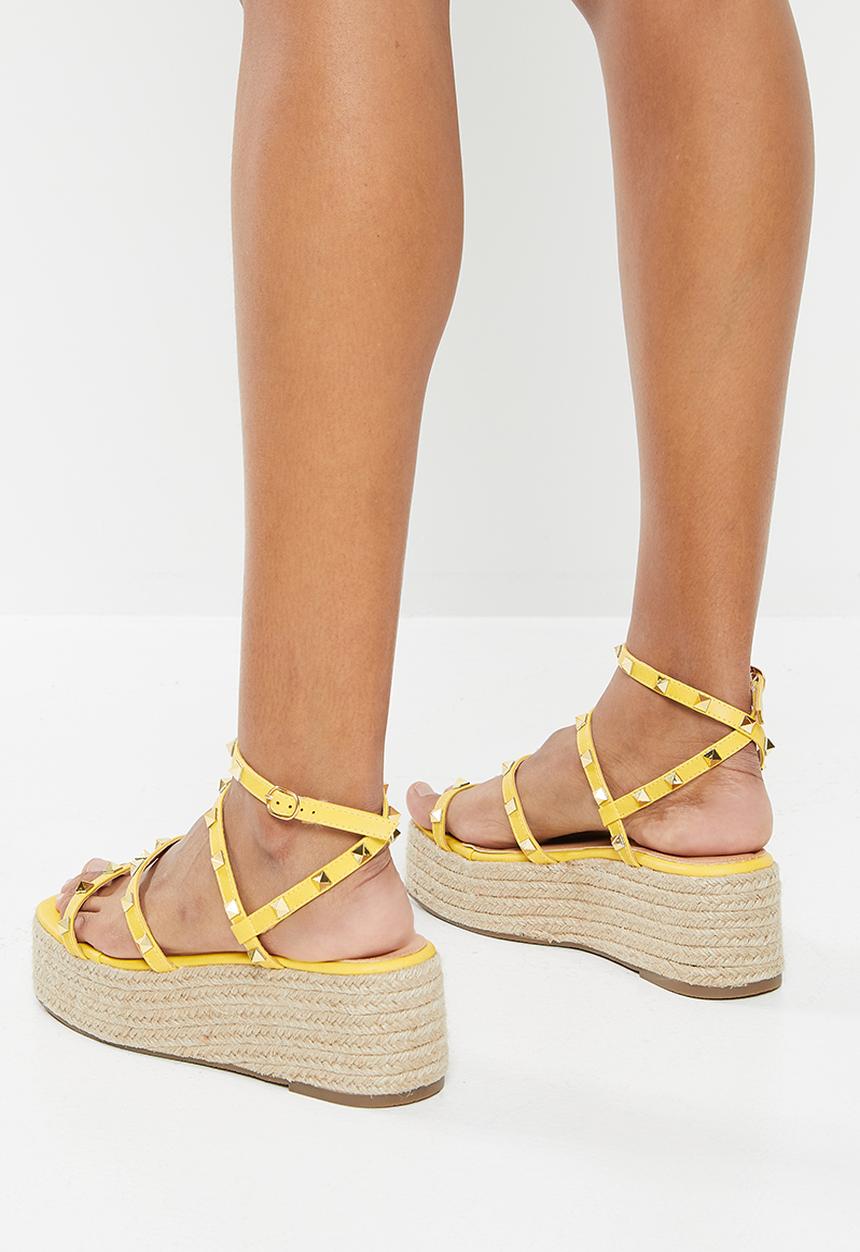 Miss Black - Shakira4 espadrille wedge heel - yellow