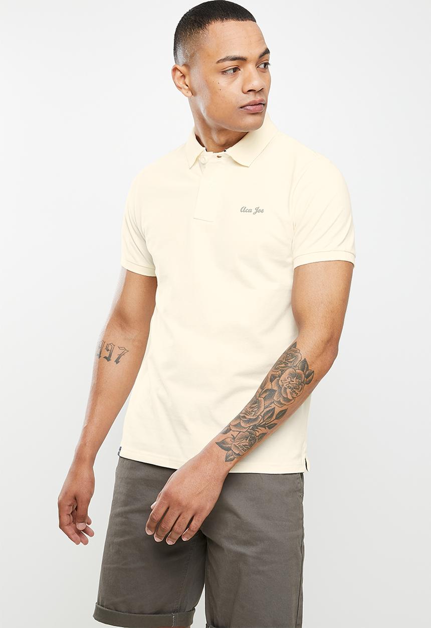 Aca Joe - Aca joe small logo embroidery golfer - snow white