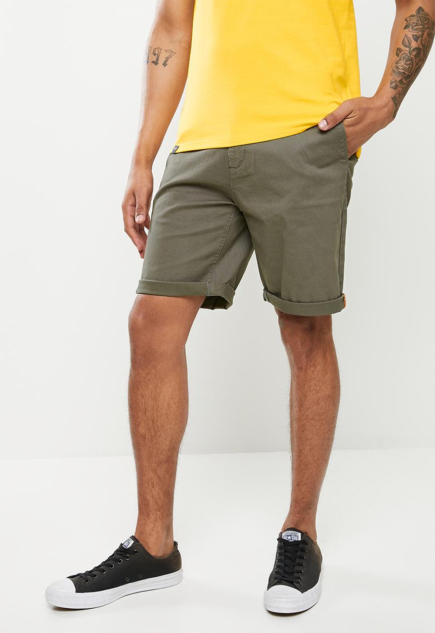Aca Joe - Aca joe stretch chino shorts - fatigue