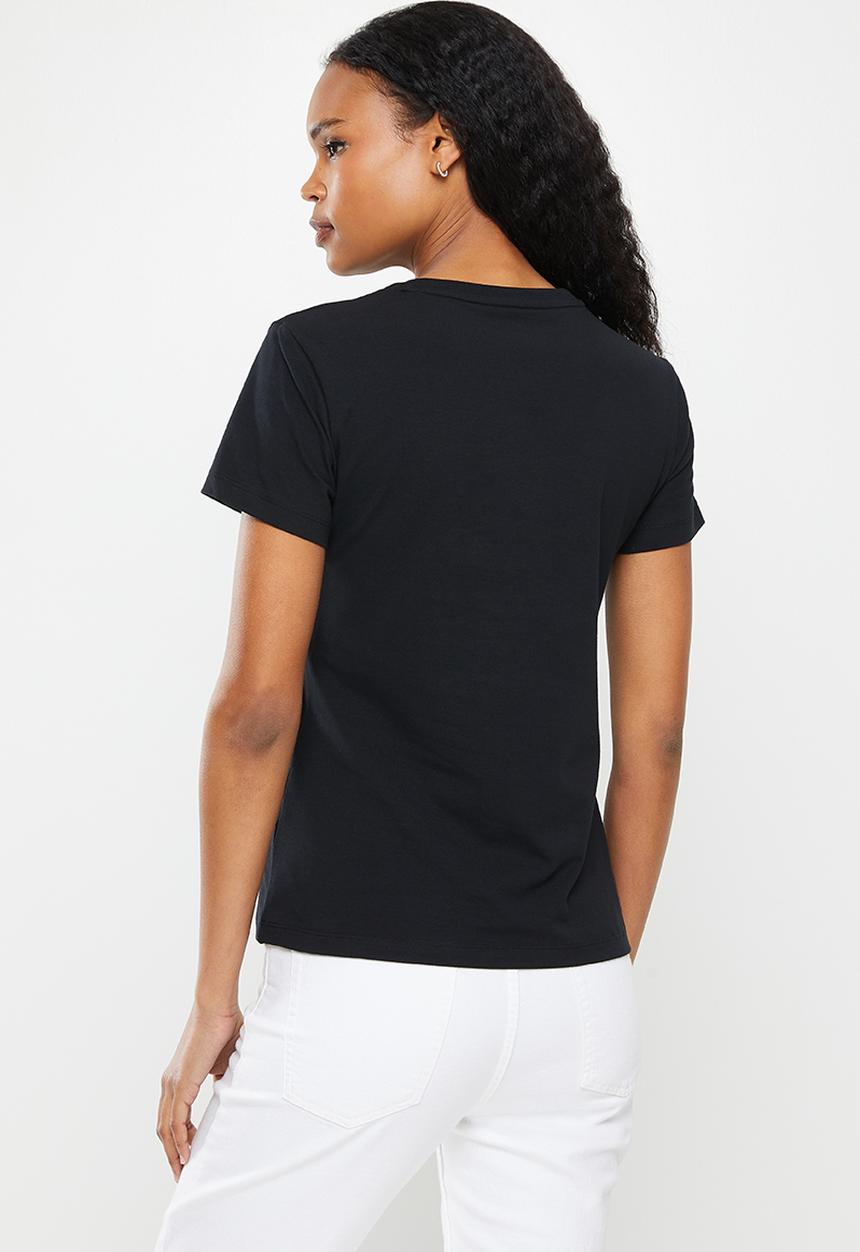POLO - Allie basic short sleeve essential crew neck T-shirt - black