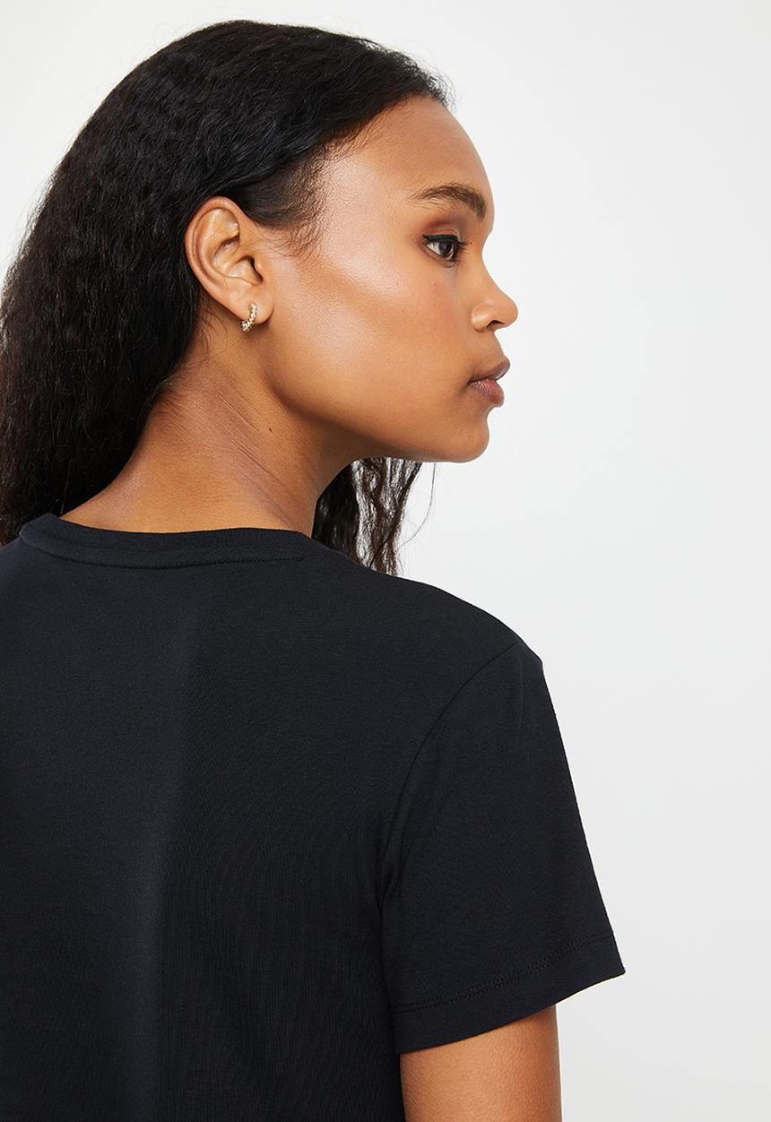 POLO - Allie basic short sleeve essential crew neck T-shirt - black