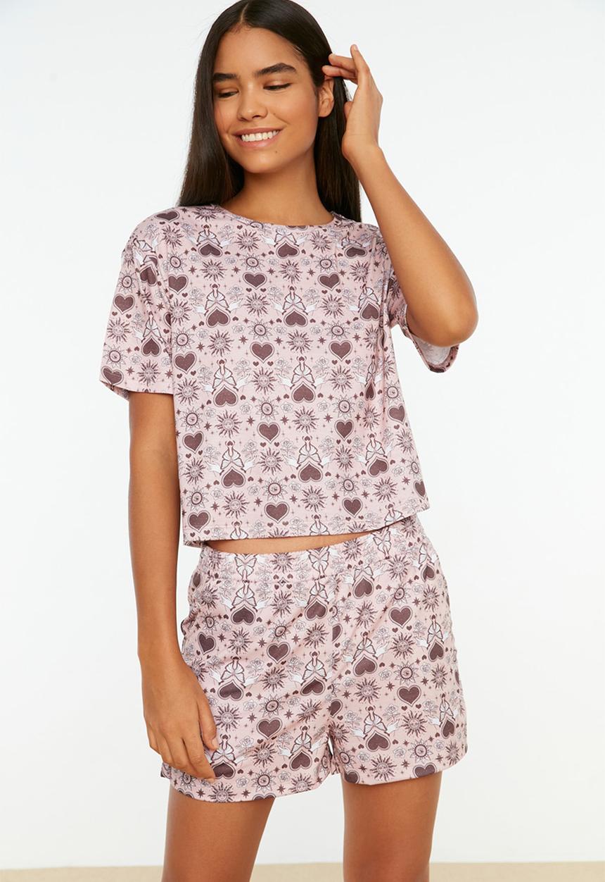 Trendyol - Print knit pajamas set - multi