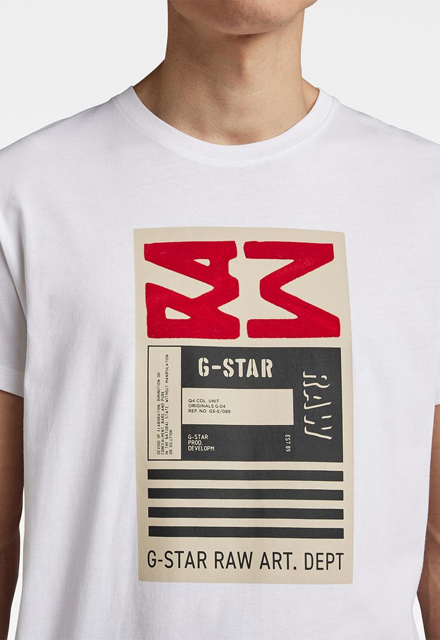 G-STAR - Flock gr r T-shirt - white