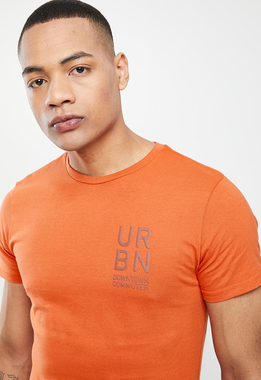 urban° - Urban high square crew tee - orange