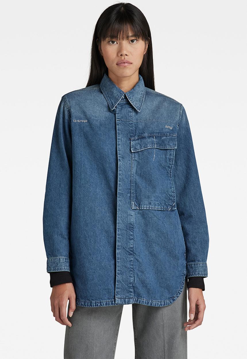 G-STAR - Mysterious overshirt - antique faded space blue