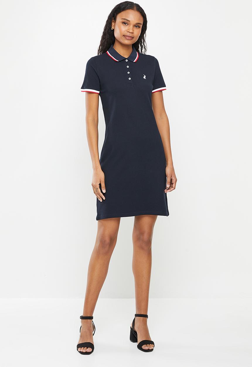 POLO - Leigh essential short sleeve stretch golfer dress - navy