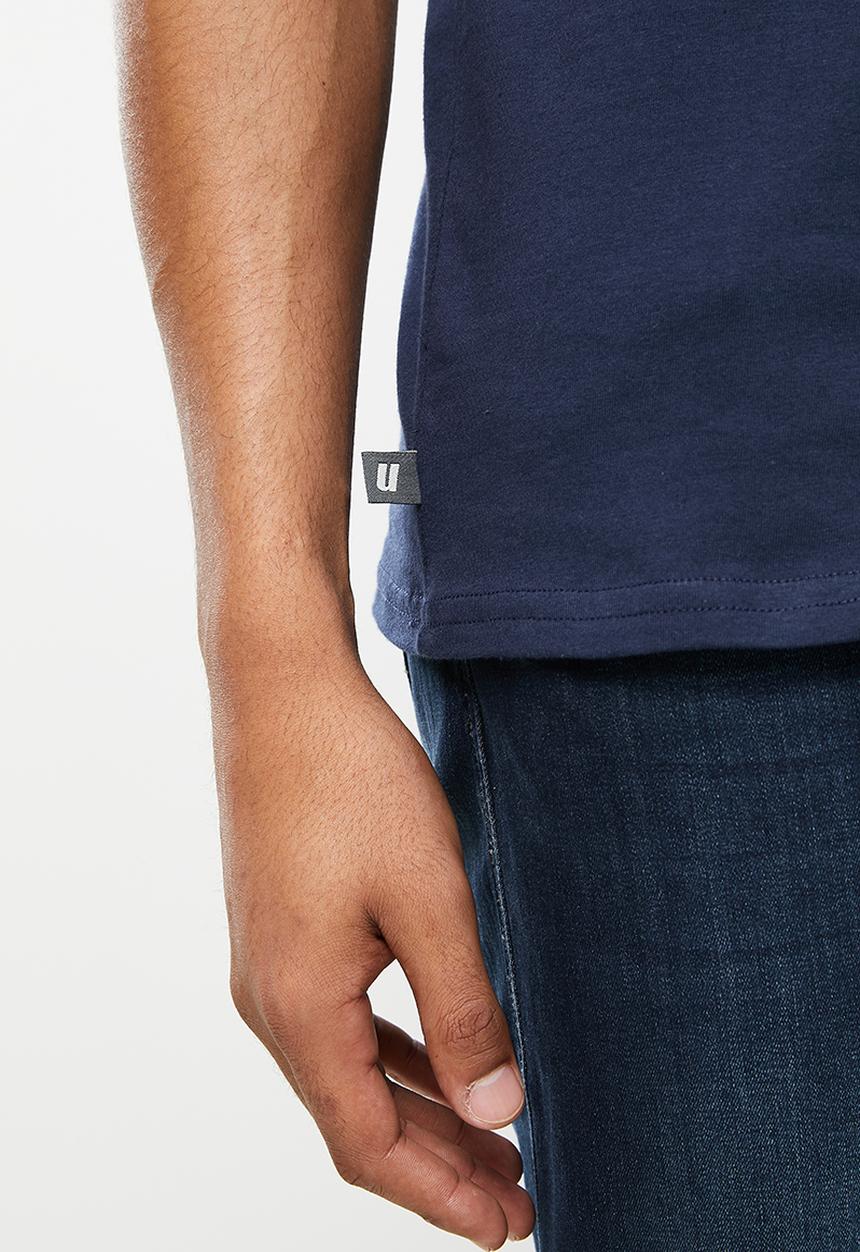 urban° - Urban high square branded tee - navy