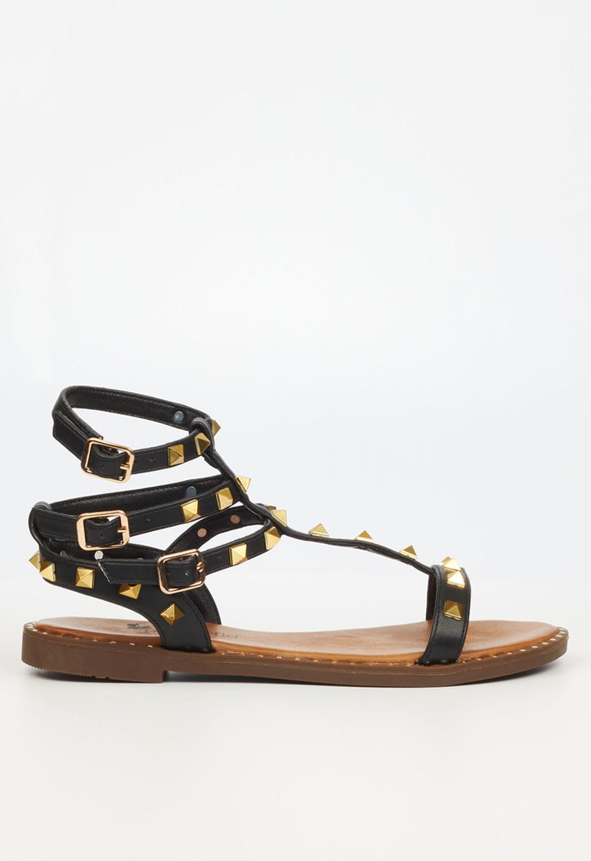 Butterfly Feet - Mayah 2 ankle tie sandal - black
