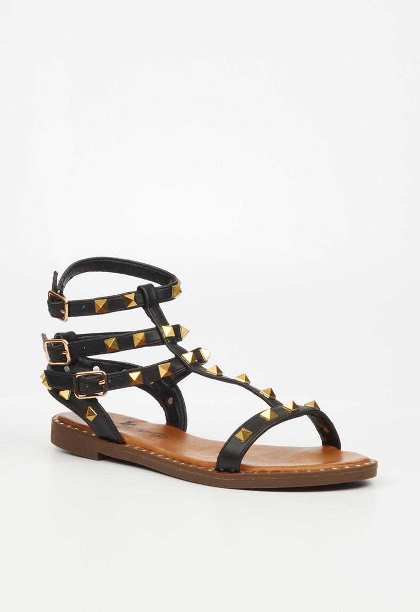Butterfly Feet - Mayah 2 ankle tie sandal - black