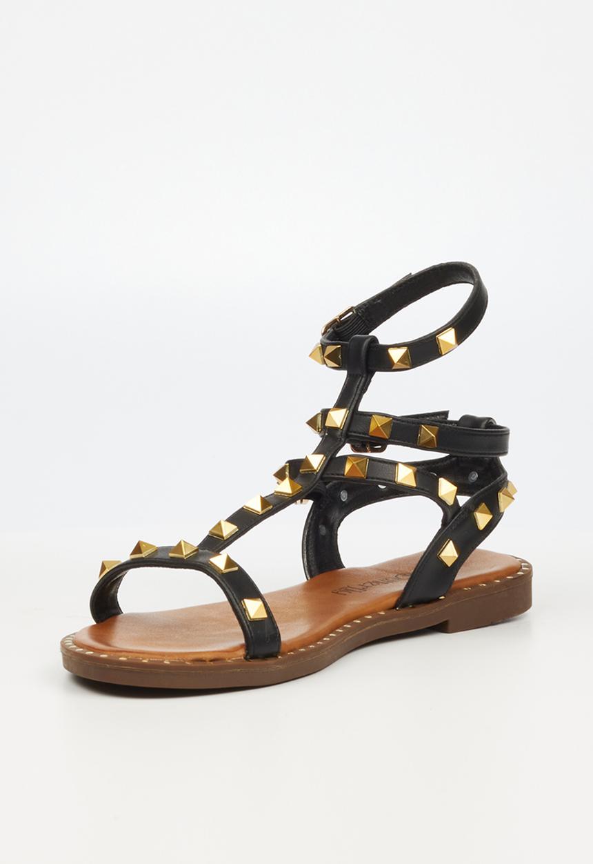 Butterfly Feet - Mayah 2 ankle tie sandal - black