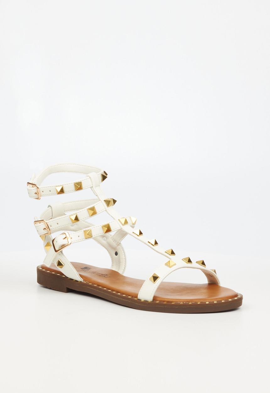 Butterfly Feet - Mayah 2 ankle tie sandal - white