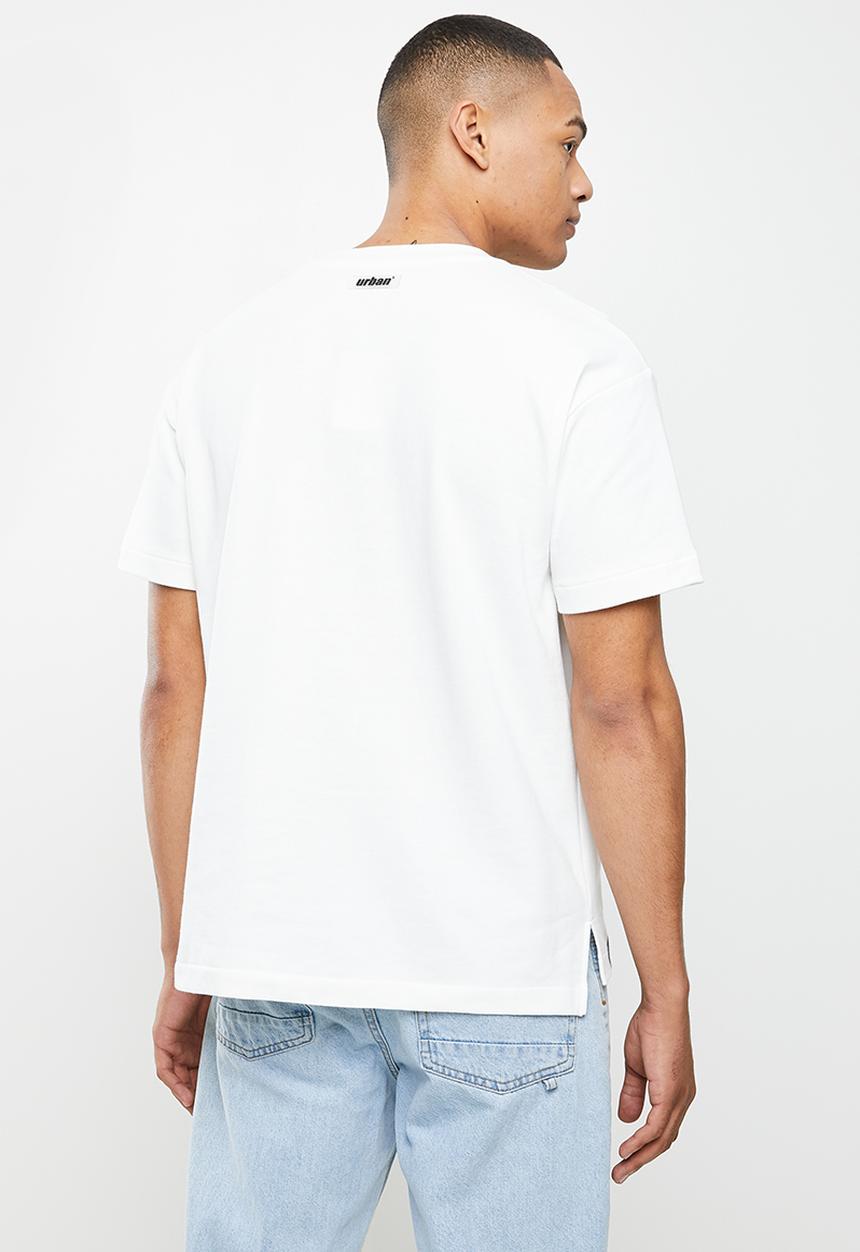 urban° - Urban oversized embossed tee - winter white