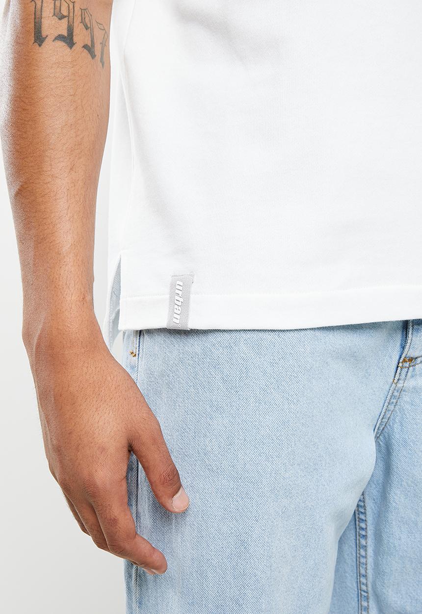urban° - Urban oversized embossed tee - winter white