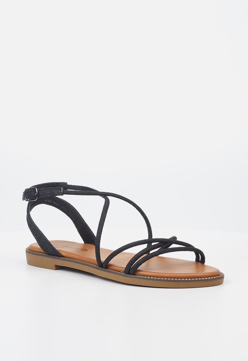 Butterfly Feet - Frost 1 ankle tie sandal - black