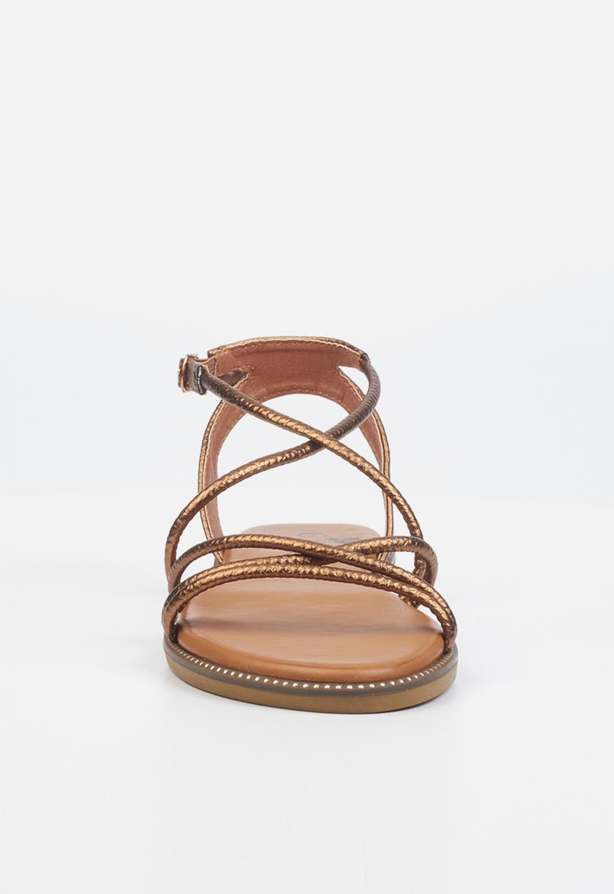 Butterfly Feet - Frost 1 ankle tie sandal - bronze