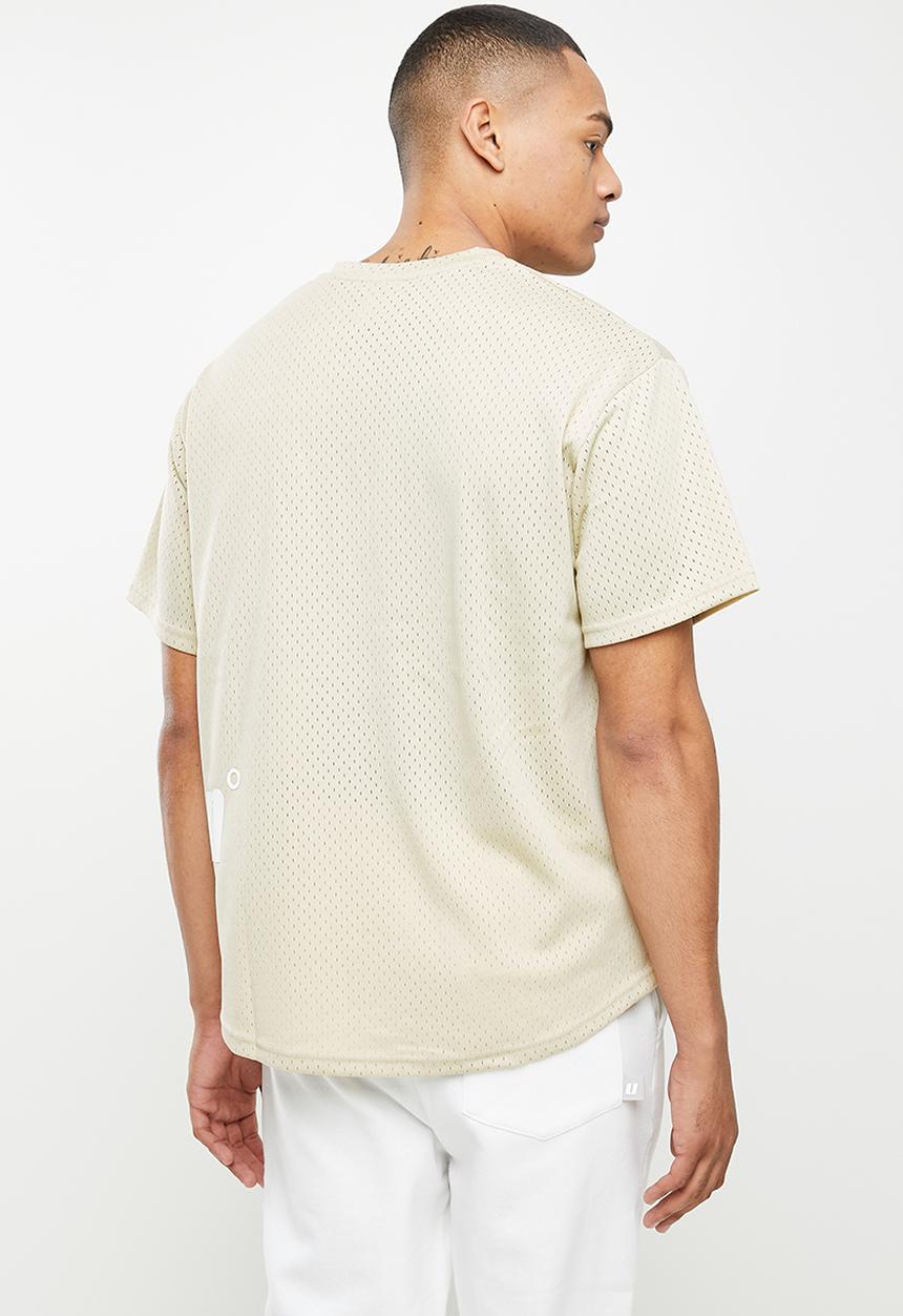 urban° - Urban oversized birdseye printed tee - oatmeal