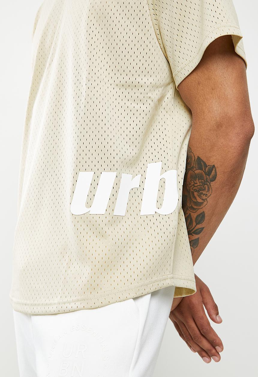 urban° - Urban oversized birdseye printed tee - oatmeal